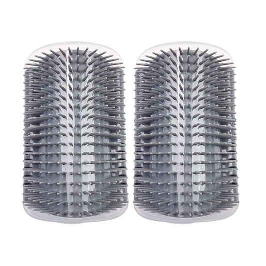 ZBJBinCH Cat Brush Upgrade Self Groomer Corner Brush and Massager with Catnip for Indoor Cats - 2 Pcs Wall Scratcher for All Hair Cats Dogs