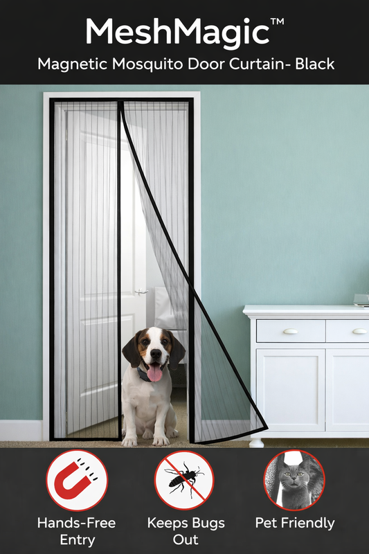 Magnetic Screen Door Mesh Curtain – Hands-Free Mosquito Bug Protector for Patio, Pets & Kids | MeshMagic™