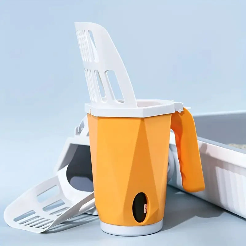 All-in-One Cat Litter Shovel Set with Removable Bin