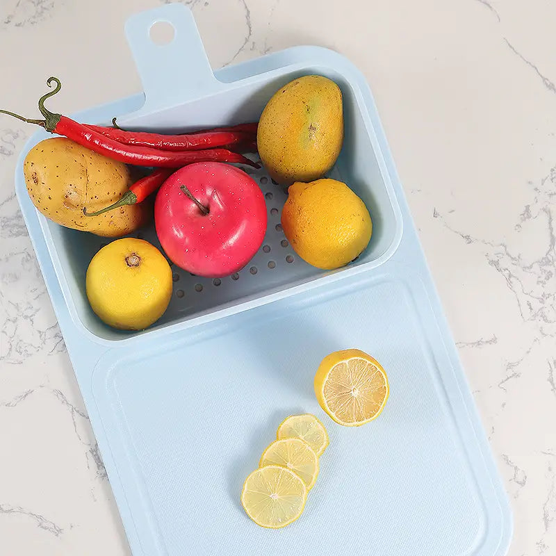 Multifunctional Sink Chopping Board with Drain Basket